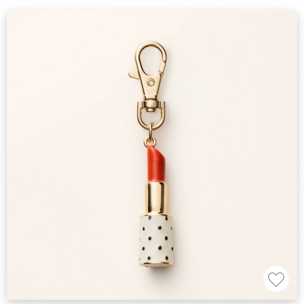 Kate Spade Target Lipstick Bag Charm Keychain